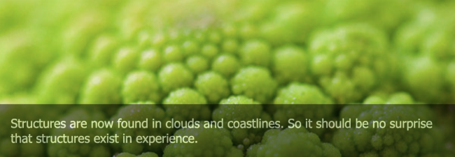 Just as there are structures in clouds and coastlines, so there are structures in experience