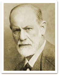 Head portrait of Sigmund Freud