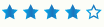 5 Stars on a row.