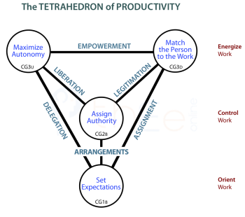 Tetrahedron of Management Productivity.