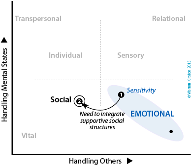 Stage-2 is Social due to need to integrate supportive social structure.