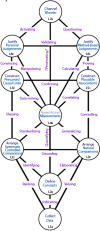Pattern of centres and channels when the Primary Hierarchy of Inquiry is operated.